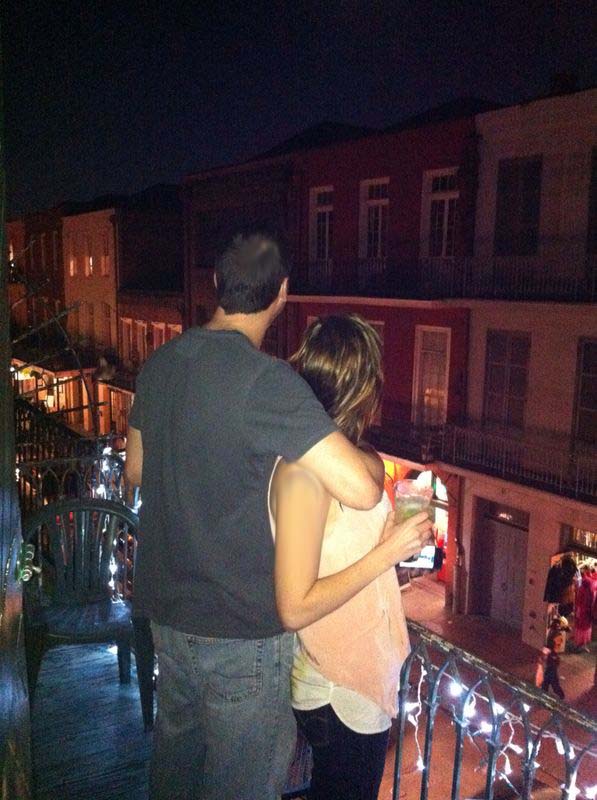 Hug on Balcony